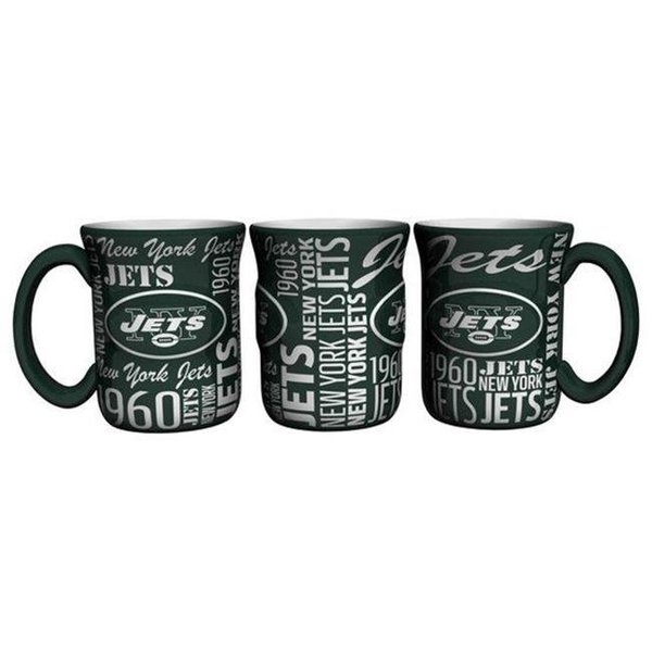 Boelter Brands Boelter 9225424120 17 oz NFL New York Jets Alternate Design Spirit Style Coffee Mug 9225424120